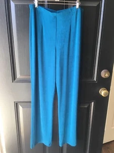 New Chico's Travelers Mercer Peacock Blue No Tummy Pant 2 Short = L Large 12 NWT - Picture 1 of 1