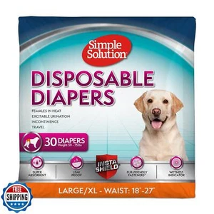 Simple Solution Disposable Dog Diapers, Female Dog Diapers, Puppy Potty Train - Picture 1 of 5