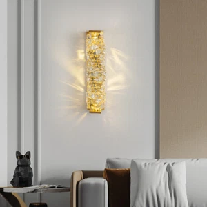 Crystal Bar Wall Light Gold Porch Wall Lighting Gold Lamp BedroomWall Sconces - Picture 1 of 12