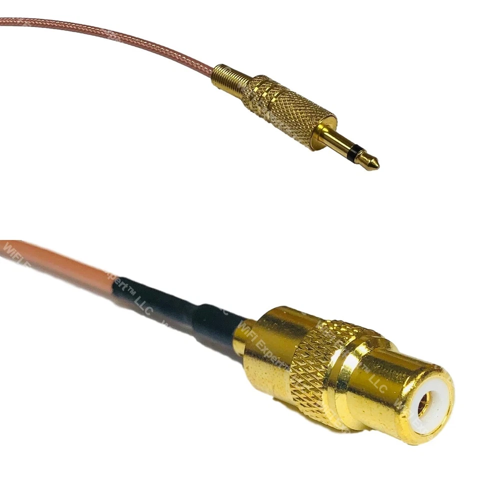 RG316 3.5mm 1/8 to RCA FEMALE RF Cable Rapid-SHIP LOT - Image 1 of 1