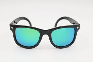 Wee Farers Ages 4-6 Black/Sea Green Square Polarized Sunglasses - Picture 1 of 9