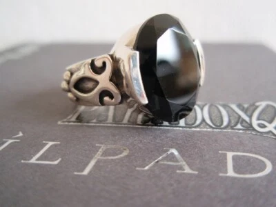 SILPADA RETIRED Sterling Silver 925 Black Faceted Chalcedony Ring Sz 6 R1410 $64 - Image 1 of 4
