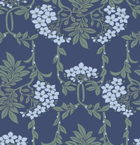 Liberty Hesketh House - Nouveau Mayflower 04775654X (blau) 100% Baumwollstoff - Bild 1 von 1