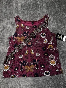 NWT Art Class Girls Size XL 14/16 Purple Floral Tank Top  - Picture 1 of 4