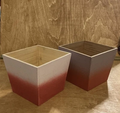 Juego de 2 jardineras cuadradas de madera 6 X 6 X 5 Foto 1 de 3