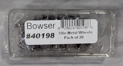 New Bowser 40198 HO Scale, 33'' Metal Wheels (Pack of 20) - Image 1 of 2