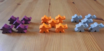 Mists Over Carcassonne - 5 Wooden Guardian Meeples Set | Accessory | New - Image 1 of 4
