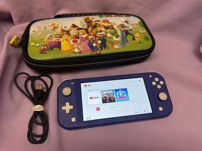 Consola de juegos portátil Nintendo Switch Lite HDH-001 ¡azul con estuche! Excelente!! Foto 1 de 4