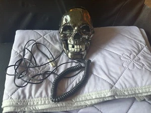 Vintage Rare Black/Silver Skull Novelty Landline Phone. - Picture 1 of 4