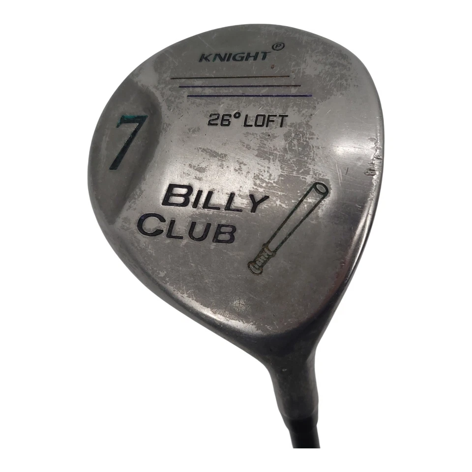 Club de golf Knight Billy 7 madera de calle 26° diestro 41,5" varilla de grafito agarre original Foto 1 de 4