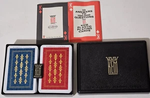 KEM Plastik Spielkarten Pinochle Florence Muster 2 Decks Plastikkoffer 1970 - Bild 1 von 7