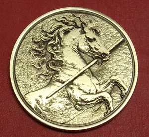 Colt Schusswaffen Rampant Colt Vitrine Bronze Medaillon - Bild 1 von 2