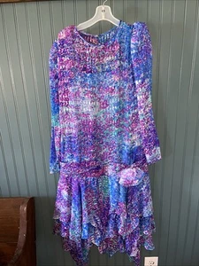 Vintage Tally Boutique Dress Handkerchief Hem - Picture 1 of 10