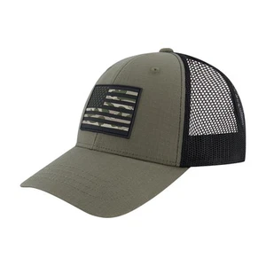 American Flag Trucker Hat, 6 Panel Adult Baseball Cap with Curved Brim, Fores... - Picture 1 of 5