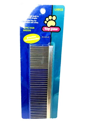 Peine grande Top Paw pelo de mascota para razas de pelo largo dientes de dos longitudes puntas redondeadas  Foto 1 de 4