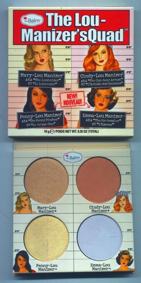 theBalm LOU MANIZER'SQUAD Highlighter Quad-NEW! - Image 1 of 1