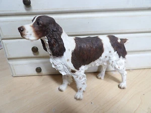 OUTSTANDING VINTAGE 7" HEAVY RESIN HAND PAINTED COCKER SPANIEL FIGURINE - Picture 1 of 4