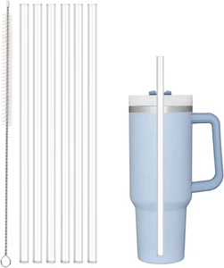 6 Pack Reusable Replacement Straws for Stanley 40oz 30oz Tumbler Cleaning Brush - Picture 1 of 5