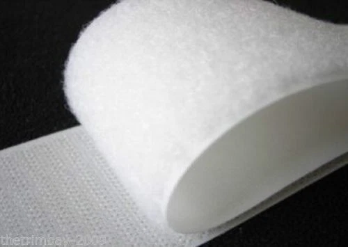 NOVA Hook and Loop Stick On 50 mm Wide White