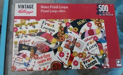 全新 PUZZLE 复古 Kelloggs 复古 Froot Loops 500 件 11 英寸 x 18 英寸 Karmin — 第 1/4 张图片