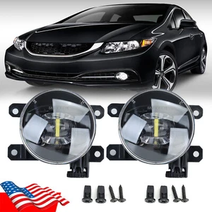 LED Fog Light Fog Lamp W/Bulb Left & Right For Honda Civic 2013-15 Si 2.4L Sedan - Bild 1 von 18