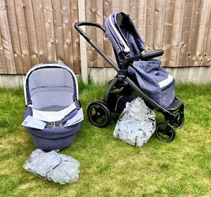 Peg-Perego Book 51 S Elite Newborn Baby Pram Pushchair Buggy Stroller Carry Cot - Picture 1 of 24