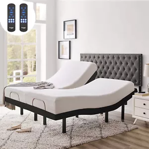 Electric Adjustable Bed Frame Base Stress Remote Control Dual USB TXL Split - Picture 1 of 74