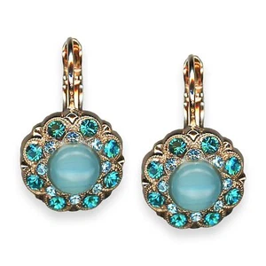 Earrings by Mariana Addicted to Love Coll. Fab Floral Blue Opal, Aquamarine, ... - Picture 1 of 3