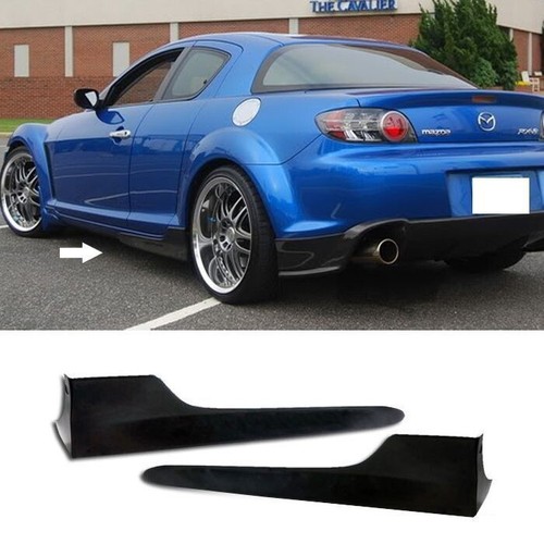 Fit 04-10 MAZDA RX8 RX-8 REAR POLY-URETHANE PLASTIC SIDE SKIRT ADD-ON ...