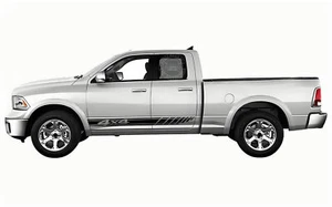 2 PCS Car Door Side Skirt Decal For Dodge Ram Graphic Long Stripes Vinyl Sticker - Picture 1 of 10