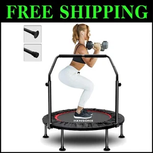 Mini cama elástica compacta de 40" con mango de seguridad - perfecta para entrenamientos familiares - Imagen 1 de 9