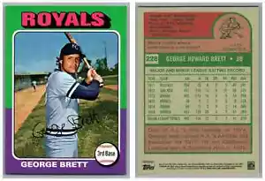 2022 TOPPS UPDATE OVERSIZED ROOKIE REPRINT RC 228 GEORGE BRETT 1975 - Picture 1 of 1