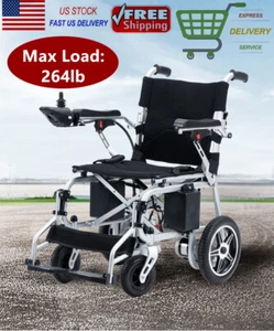 Adult Foldable Electric Wheelchair Mobility Powerchair All Terrain 360° Joystick - Picture 1 of 15