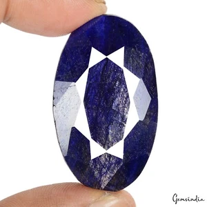 Certified Natural Blue Sapphire Oval Cut Loose Pendant Size Certified Gem~160 Ct - Picture 1 of 6