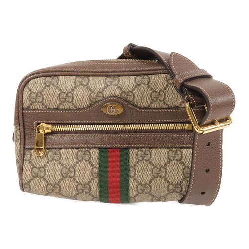 GUCCI GG Ophidia Marsupio in PVC rivestito in tela 517076 Marrone