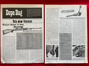 Pubblicità Rivista Stampa Fucile Mauser Modello 77 1982 Vintage Articolo Precisione e Specifiche - Foto 1 di 9