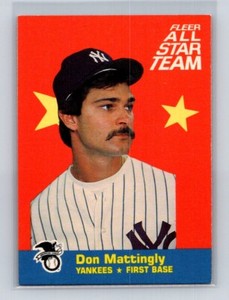 1986  Fleer All Star Team #1 of 12 Don Mattingly New York Yankees