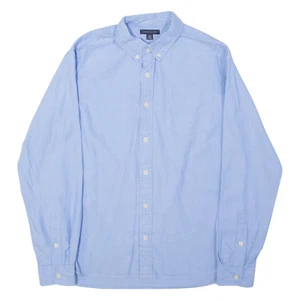 TOMMY HILFIGER Mens Flannel Shirt Blue Long Sleeve XL - Picture 1 of 6