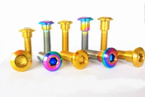 4 PCS M8x24mm/30mm/33mm GR5 Titanium Screw Bolts For Motorcycle Disc Brake - Picture 1 of 5