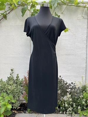 Kleid Max Studio Gr. 38 M schwarz Wickelkleidoptik - Bild 1 von 4