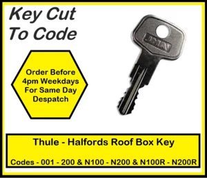 Roof Box Key To Code Range Include Thule Halfords Mont Blanc Paddy Hopkirk - Picture 1 of 5