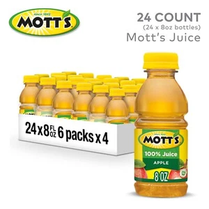 100% Original Apple Juice, 8 Fl Oz Bottles, 24 Count (4 Packs Of 6), 2 Servings - Picture 1 of 12