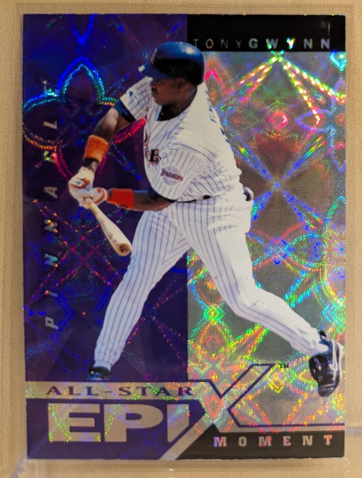1998 Pinnacle Plus All-Star EPIX MOMENT PURPLE #9 Tony Gwynn HOF RARE INSERT - Image 1 of 2