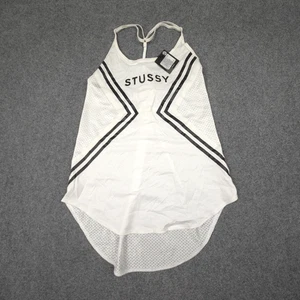 Stussy Singlet womens 5 White Sleeveless Summer Tank Top lightweight Size 5 NWT - Picture 1 of 8