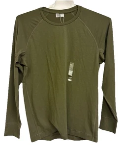 Uniqlo U Chris Lemaire UltraStretch Dry Crewneck Longsleeve Shirt Men Med Green - Bild 1 von 4