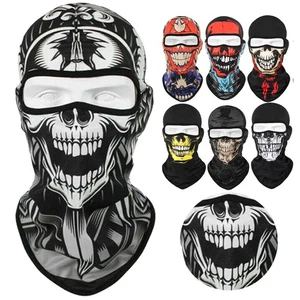 Tactical Balaclava Skeleton Ghost Skull Full Face Mask Windproof Ski Halloween - Picture 1 of 47