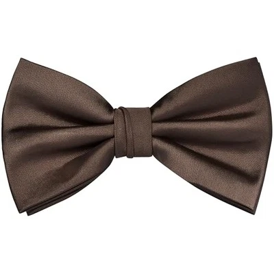 Pajarita Branduce Para Hombres Color Sólido Ajustable Pre-atada para Hombres Fiesta Marrón Foto 1 de 4