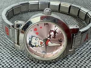 Vintage Betty Boop Working Silver Stretchy Wrist Watch - Bild 1 von 5