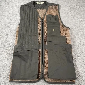 Bob & Allen Shooting / Hunting Vest Men's Size Large Khaki Tan Green Mesh Zip - Picture 1 of 11