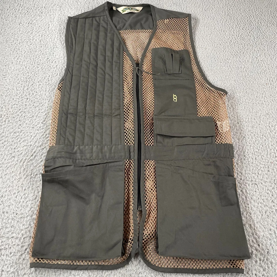 Bob & Allen Shooting / Hunting Vest Men's Size Large Khaki Tan Green Mesh Zip - Image 1 of 4